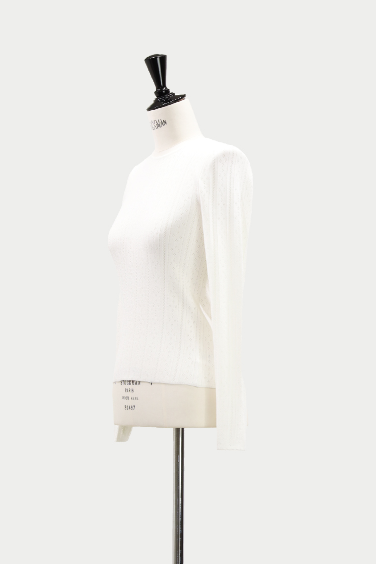 MACHATT アイレットリブトップス　ホワイト　マチャット アイレットリブトップス | MACHATT ONLINE STORE