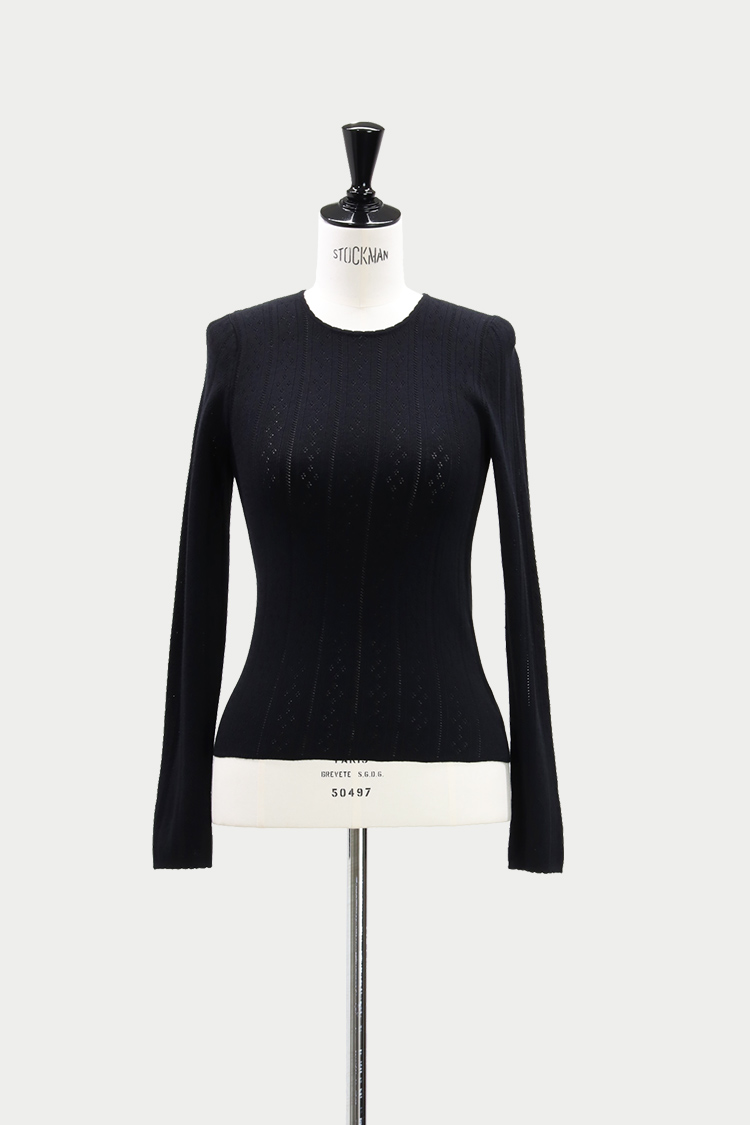 MACHATT アイレットリブトップス　ホワイト　マチャット アイレットリブトップス | MACHATT ONLINE STORE