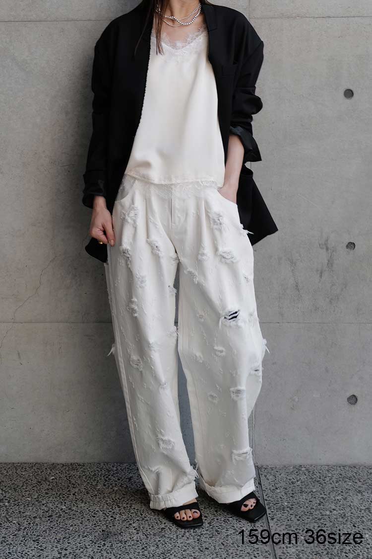 ダメージホワイトデニム | MACHATT ONLINE STORE