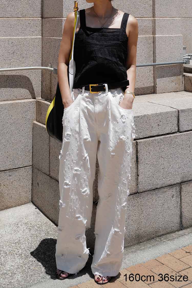 MACHATT ダメージホワイトデニム ダメージホワイトデニム | MACHATT ONLINE STORE