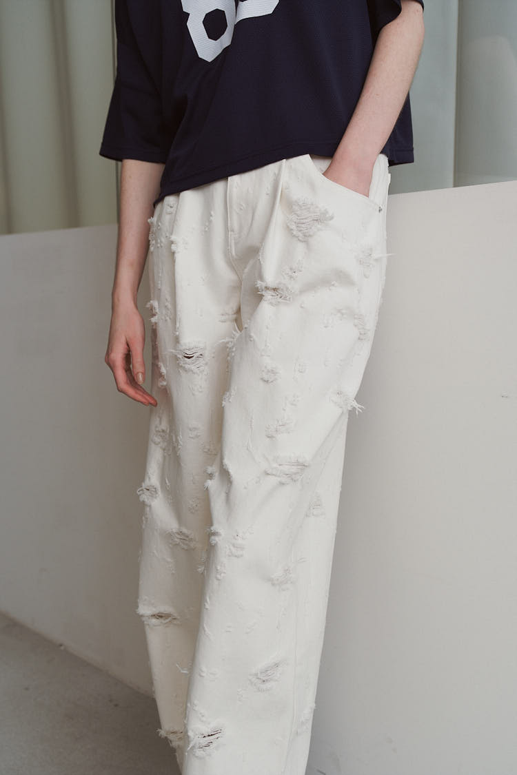 ダメージホワイトデニム | MACHATT ONLINE STORE