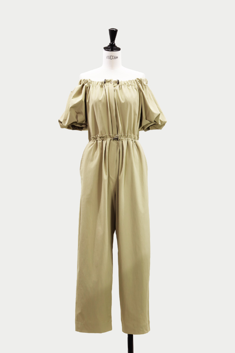 machattオフショルオールインワンベージュ オフショルオールインワン | MACHATT ONLINE STORE