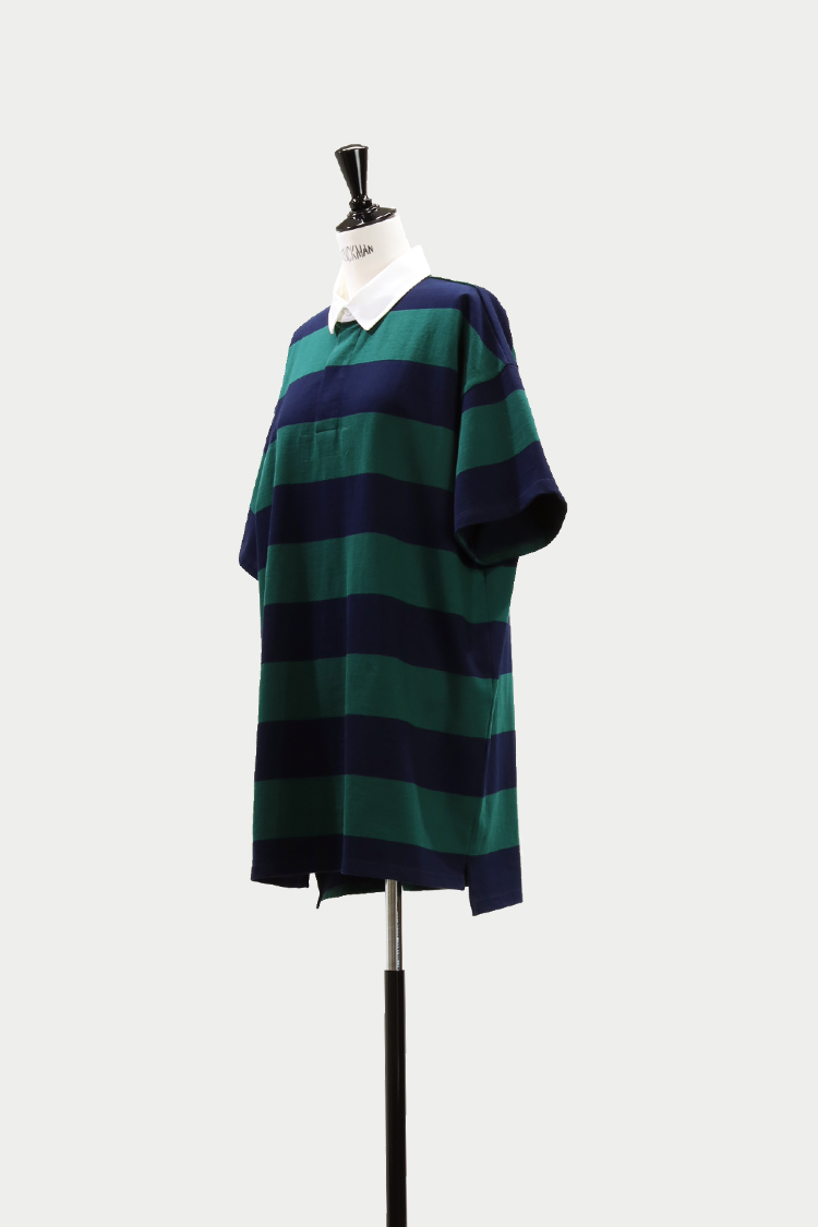 MACHATT マチャット　ボーダーラガーシャツ　グリーン ラガーシャツワンピ | MACHATT ONLINE STORE