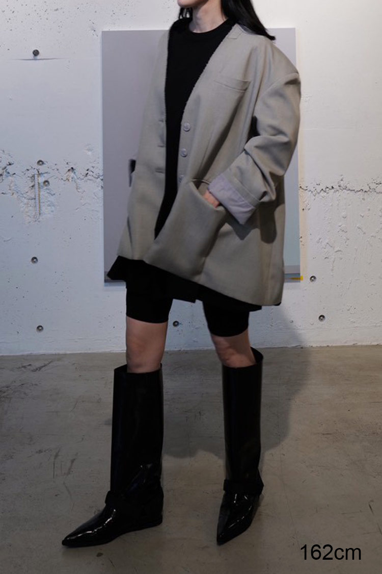 サージノーカラーオーバージャケット | MACHATT ONLINE STORE