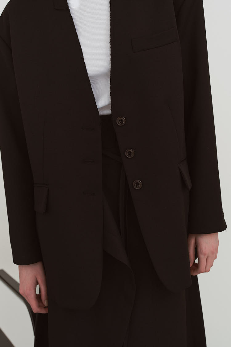 サージノーカラーオーバージャケット | MACHATT ONLINE STORE
