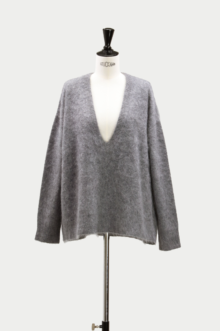 Vネックブラッシュウールニット | MACHATT ONLINE STORE