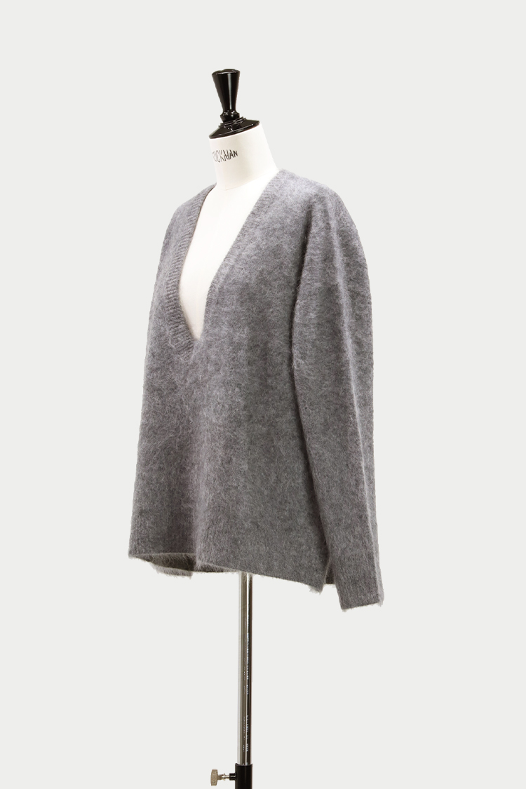 Vネックブラッシュウールニット | MACHATT ONLINE STORE