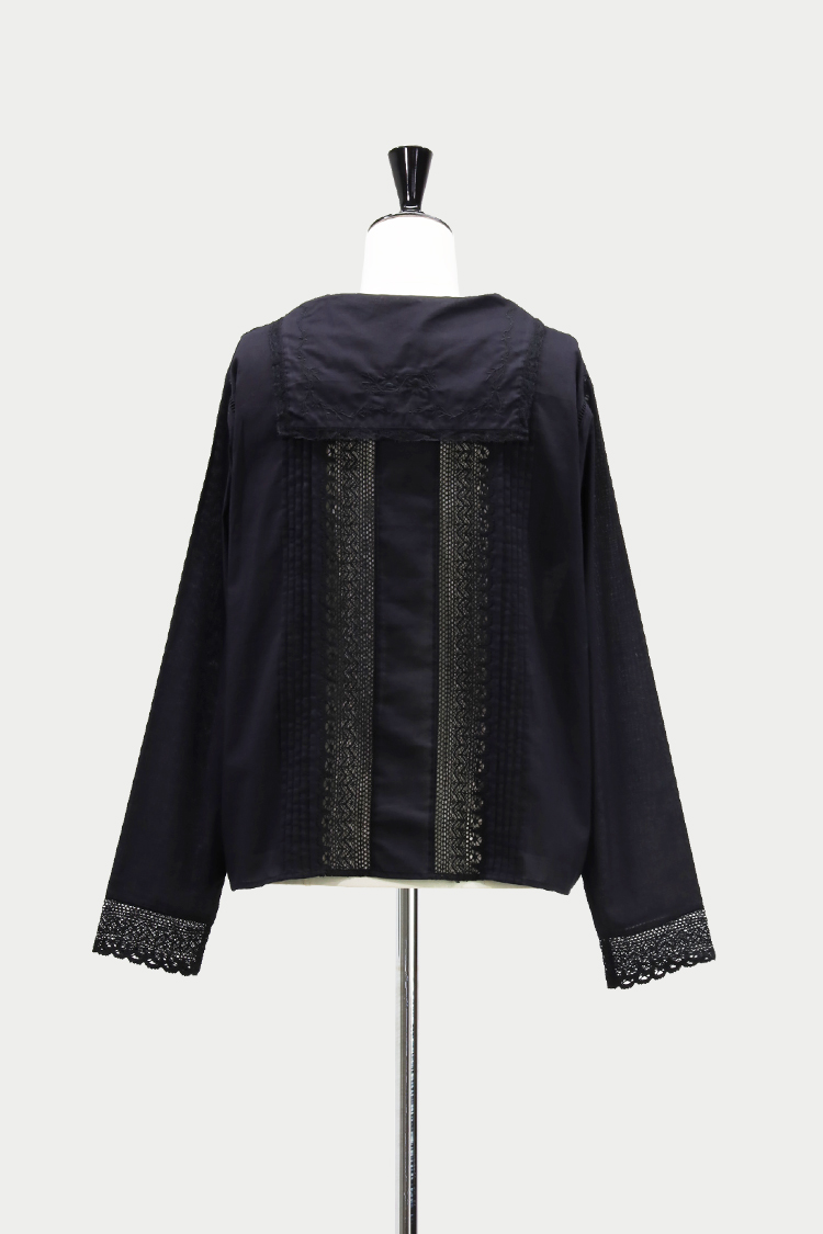 【24年】MACHATT マチャット セーラーカラー ビッグカラー ブラウス 黒 セーラーカラーブラウス | MACHATT ONLINE STORE